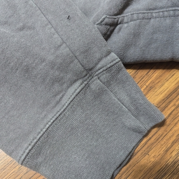 The North Face Mens Hoodie Gray Blue Logo Pullover Hooded Sweatshirt Size Large - Picture 5 of 5